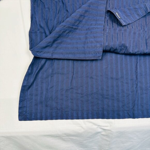 Faconnable Women's Sz M‎ Dress Striped Button-Up Shirt 3/4 Sleeves Blue - Picture 6 of 7